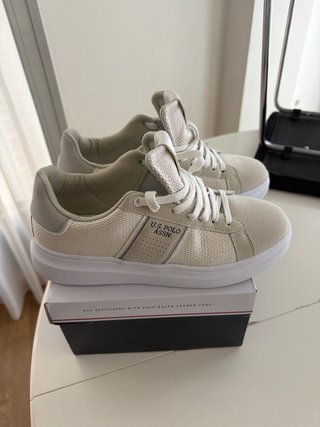 Zapatillas U.S. Polo Assn. Beige/Blanco