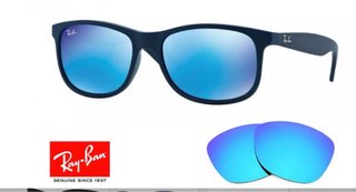 Cristales Ray-Ban Andy 4202 Originales Azules