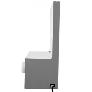 Desagüe de Fuente de Piscina 11.8x3.2x8.1 Pulgadas, Luz LED Azul de Desagüe de Fuente, Fuente de Cascada de Acrílico Sólido, Cascada de Piscina para Jardín, Estanque, Piscina, Cuadrados
