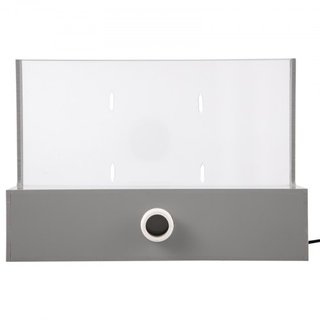 Desagüe de Fuente de Piscina 11.8x3.2x8.1 Pulgadas, Luz LED Azul de Desagüe de Fuente, Fuente de Cascada de Acrílico Sólido, Cascada de Piscina para Jardín, Estanque, Piscina, Cuadrados