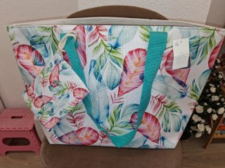 Bolsa de playa plumas multicolor