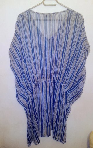 Vestido camisero rayas azul y blanco Talla XL