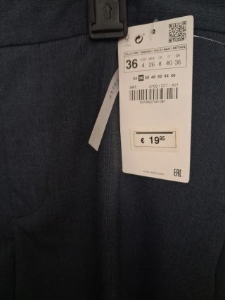 Pantaloni Sartoriali ZARA Blu Taglia 36