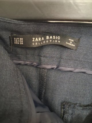 Pantaloni Sartoriali ZARA Blu Taglia 36