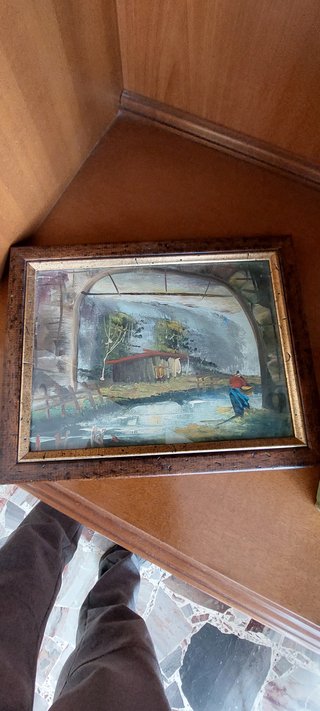 Quadro dipinto d'epoca 28 cm x 22 cm