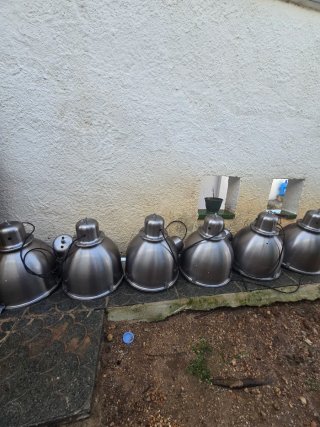 6 Luminarias Inox Perfecto Estado