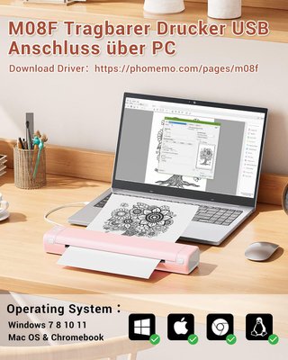 Phomemo impresora portátil térmica alta resolución
