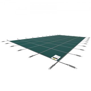 Cubierta de Seguridad para Piscina que se Ajusta a Piscinas Rectangulares Inground de 18x36 pies, Cubierta de Seguridad para Piscina con Agujeros de Drenaje, Cubierta de Malla Sólida para Piscina,...