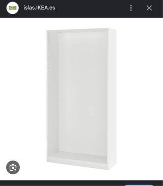 Estructura armario PAX IKEA con estantes zapateros