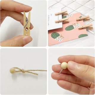 Colgador fotos con clips para pared