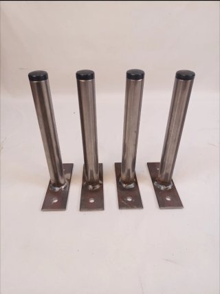 4 Soportes pared acero discos 28 mm de Decathlon