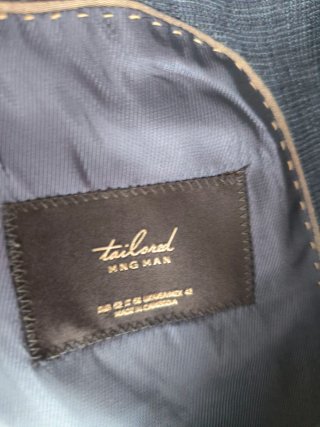 Traje Mango Azul Hombre