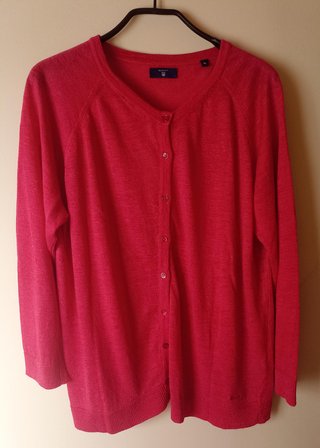 Cardigan Gant Lino Rojo
