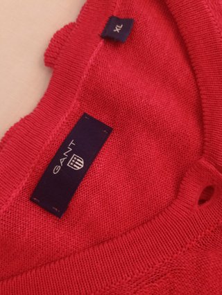 Cardigan Gant Lino Rojo