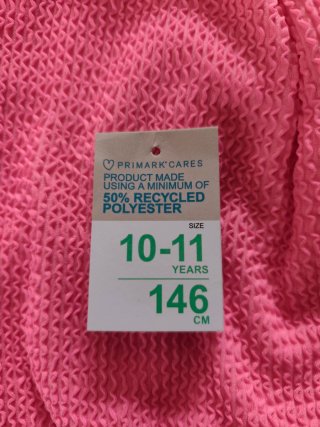 Costume da bagno Primark rosa 10/11 anni