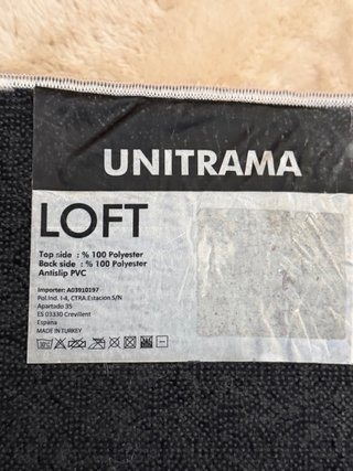 Alfombra beige poliéster suave