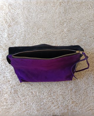 Bolso de mano Mango piel morado