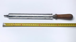 Bomba de engrase antigua años 30/40 metal madera