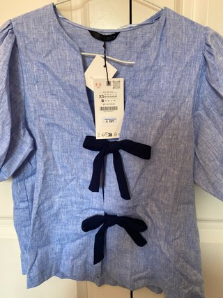 Blusa Zara Azul Talla XS
