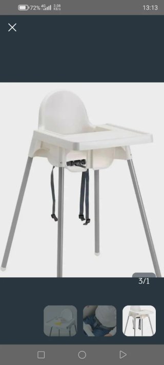 Trona infantil blanca