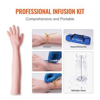 Kit de Práctica de Flebotomía, Kit de Entrenamiento Intravenoso de Venopunción, Kit de Brazo de Práctica IV de Alta Simulación con Bolsa de Transporte, Practica y Perfecciona Habilidades IV, para ...