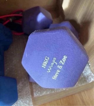 Par de pesas 10 kg moradas