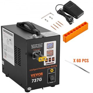 Soldador de Puntos de Batería, Soldador de Pulsos 737G, Máquina de Soldadura de Batería Portátil de Alta Potencia Estación de Soldadura con 2 Modos de Soldadura y Iluminación LED para Cinta de Níq...