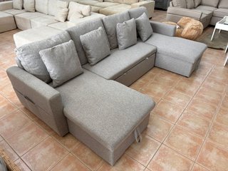 Sofá rinconera gris con 2 arcones ! oferton