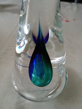 Fermacarte vintage Artcristal Bohemia