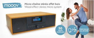 Mooov microcadena hifi bluetooth radio cd