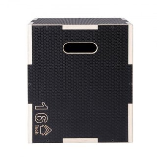 Caja de Salto Pliométrica 3 en 1, Caja Pliométrica de Madera de 20/18/16 Pulgadas, Plataforma y Caja de Agilidad para Saltar, Caja de Ejercicio Antideslizante para Entrenamiento en Casa, Entrenami...
