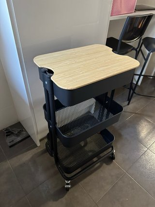 Carrito Auxiliar RÅSKOG IKEA Negro
