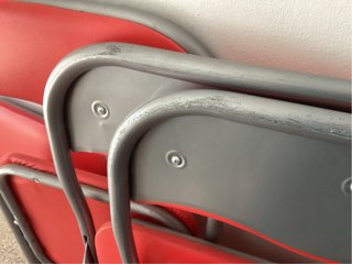 Sillas plegables metálicas rojas