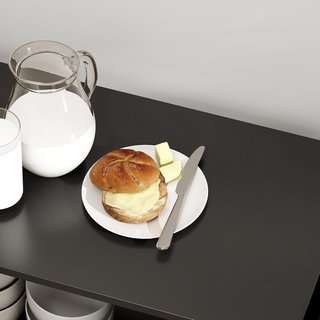 Carro de Cocina Con Estante Abierto, Armario de 2 Puertas y Estante Lateral de 2 Niveles, Carro Multiusos Con Estante Regulable de Madera, 75X40X80.5 Cm, Negro