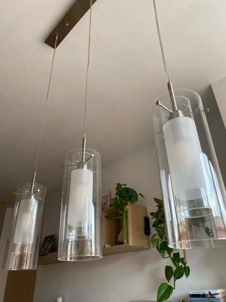 2 Lámparas Techo Triple Colgante