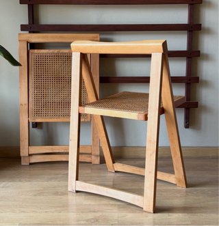 2 Sillas Vintage Trieste Madera Ratán