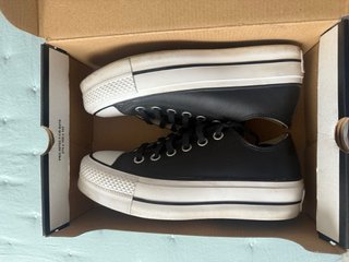 Converse Cuero Negras Talla 36