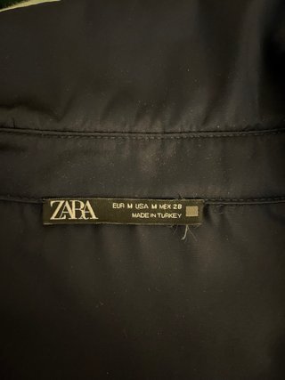 Camisa Zara satinada mujer azul