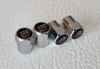 4 Tapabujes de Válvula para Neumáticos Audi