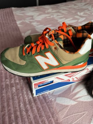 Zapatillas New Balance 574 Hombre Verde/Naranja