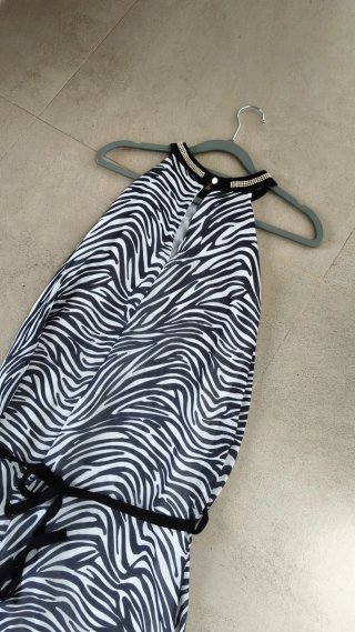 Vestido estampado cebra