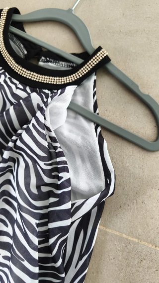 Vestido estampado cebra