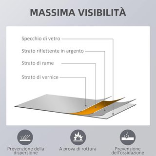 Espejo De Pared Y De Apoyo De Madera De Pino Con Ganchos Incluidos, 45X125Cm, Madera Natural