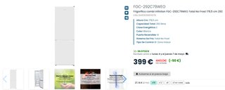 Frigorífico Combi Infiniton FGC-292C79WEO