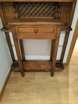 Mueble recibidor madera roble con espejo