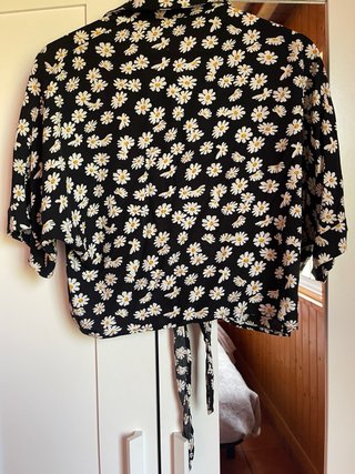 Blusa Pink&Piña flores negra