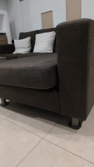 Sofá modular marrón tela