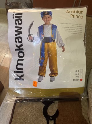 Disfraz Príncipe Árabe Talla 10-12, talla pequeño