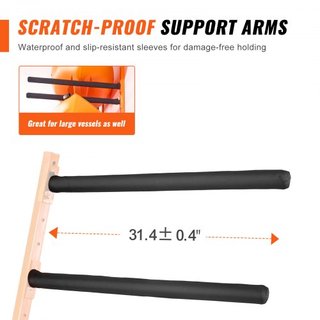 Soporte de Kayak de Pared, Soportes de Kayak Montados en la Pared para 4 Kayaks, Soportes de Almacenamiento de Kayak con Brazos Ajustables y Acolchados, Colgador de Kayak de 181.4 kg para Garaje I...