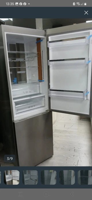 Frigorífico negro y gris blanco